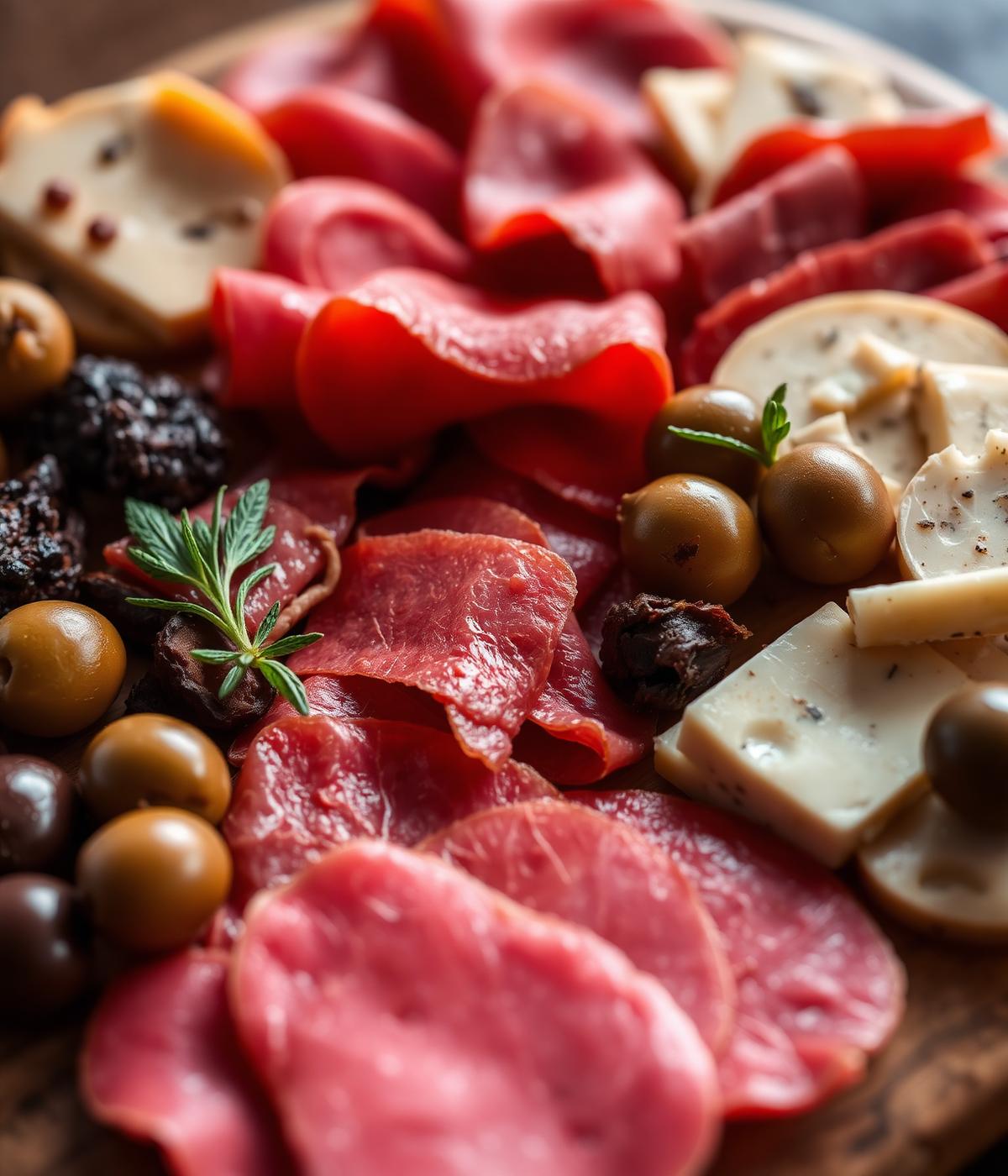 Antipasti board of Piedmontese salumi and cheeses