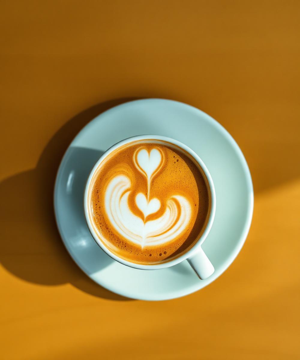 Latte art top down