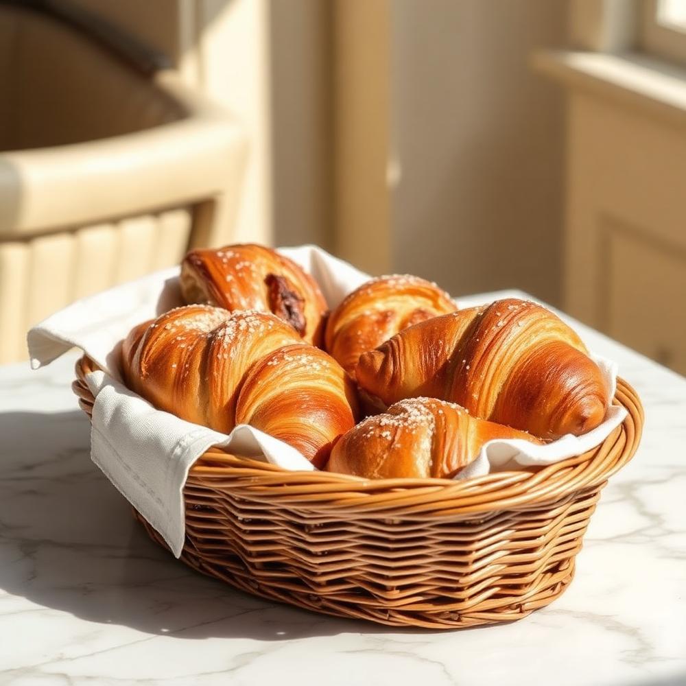 Basket of fresh pastries