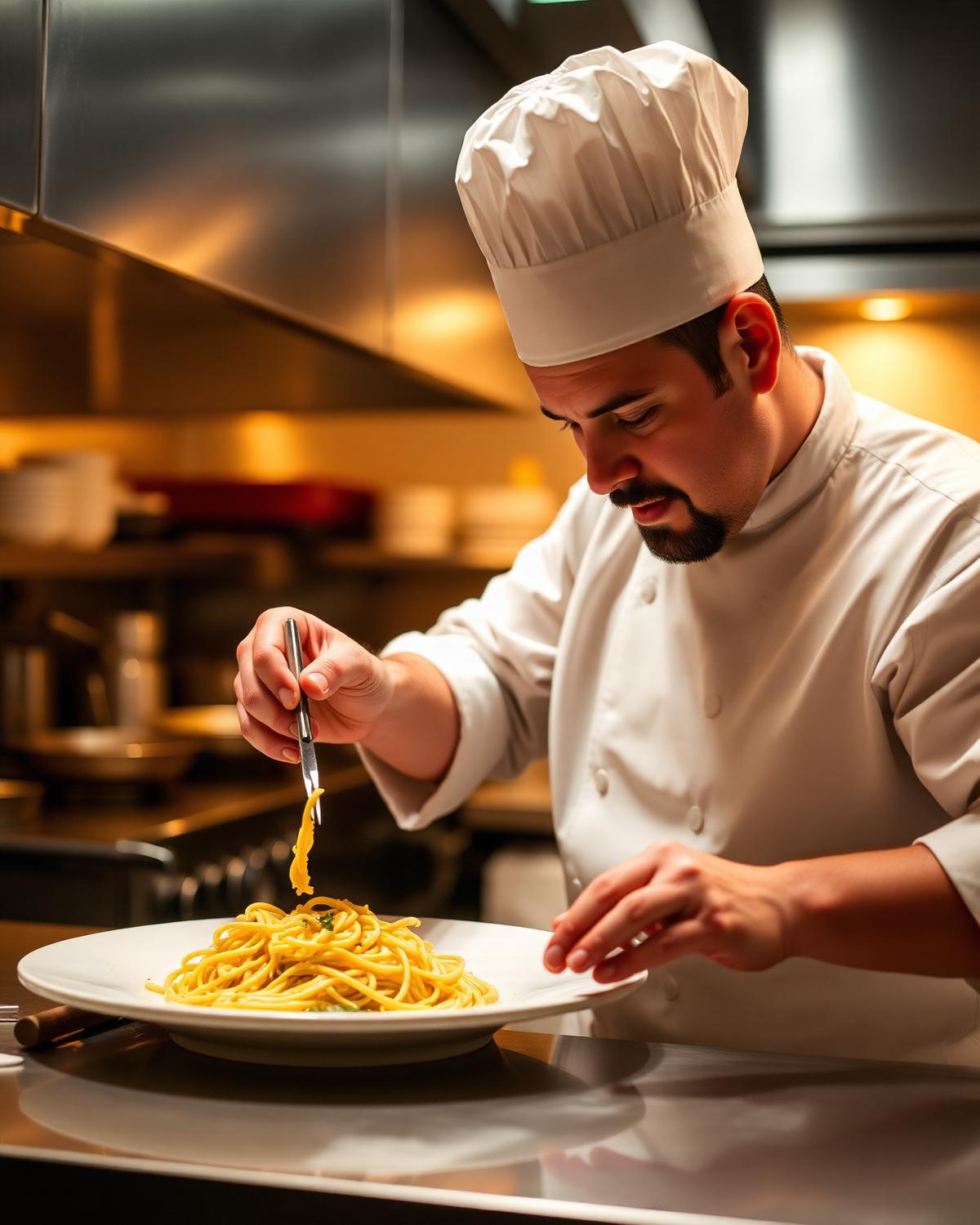 Lo chef al lavoro